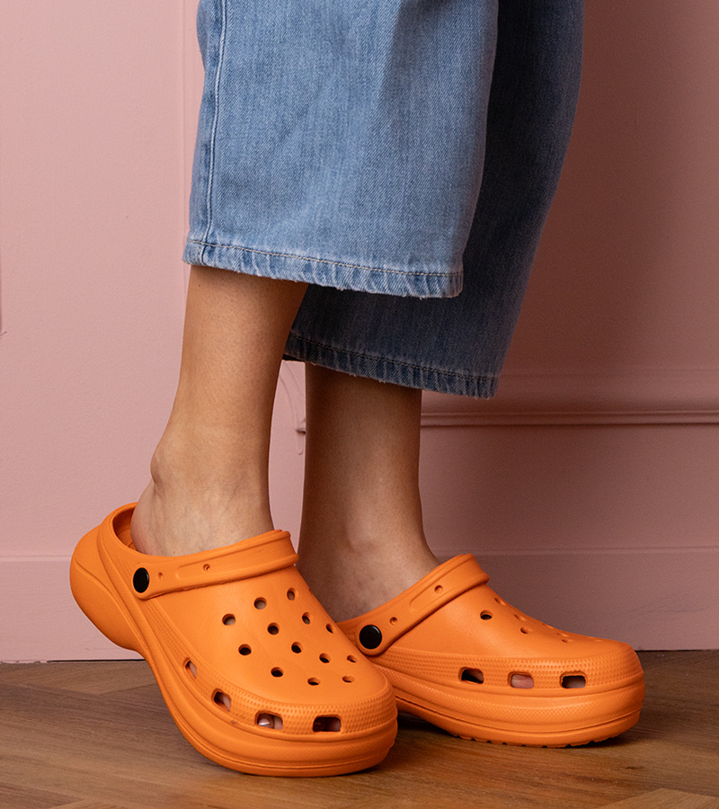 marka niezdefiniowana Orange platform mules Kameris
