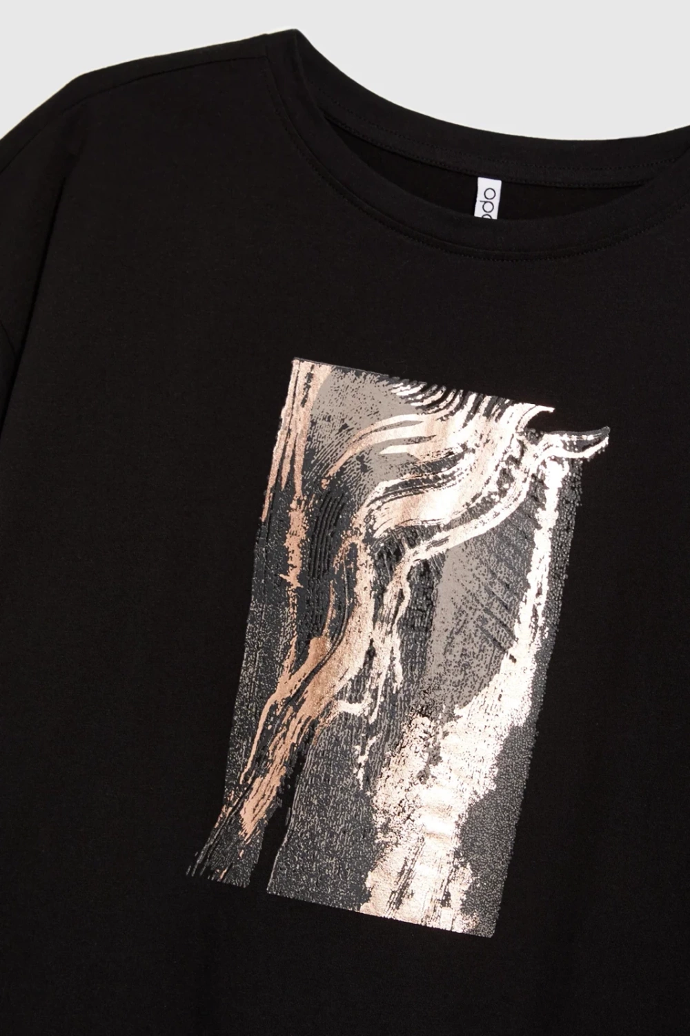Marisse Cotton T-Shirt With Print, Black