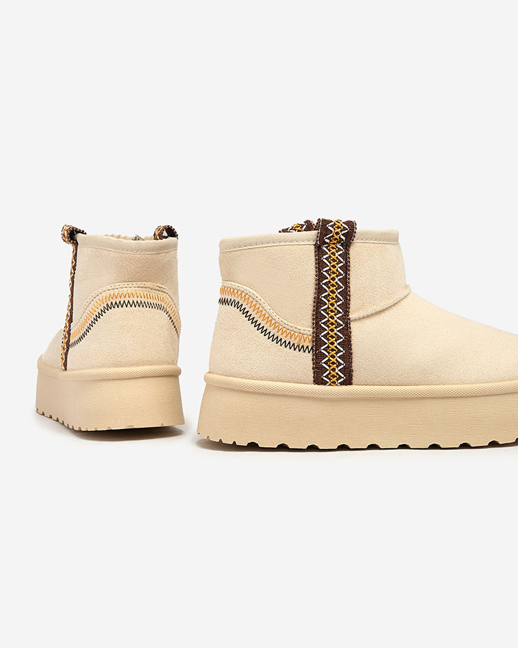Resti Women's short boots a'la snow boots with ornament Erititta