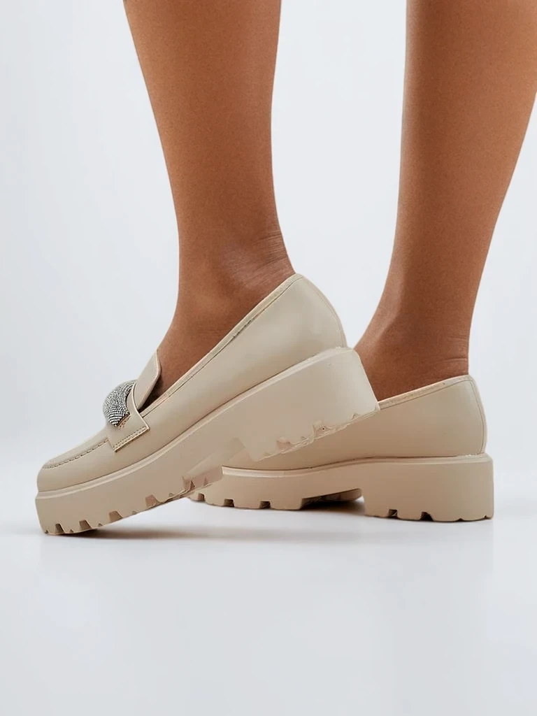 Resti Women's moccasins with zircons Emerne