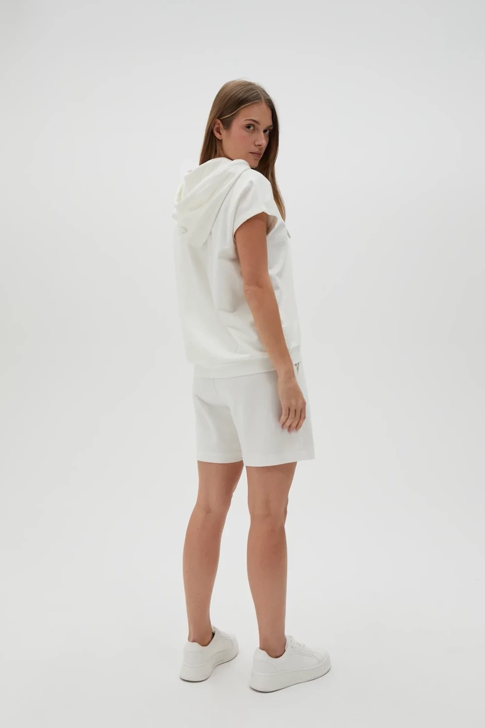 Marisse Women's Shorts L-Sh-4604 Off White