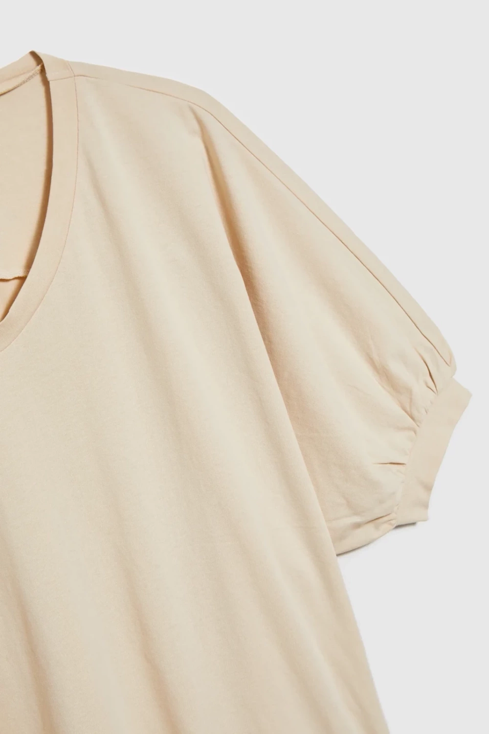 Marisse Beige Oversized Cotton Blouse