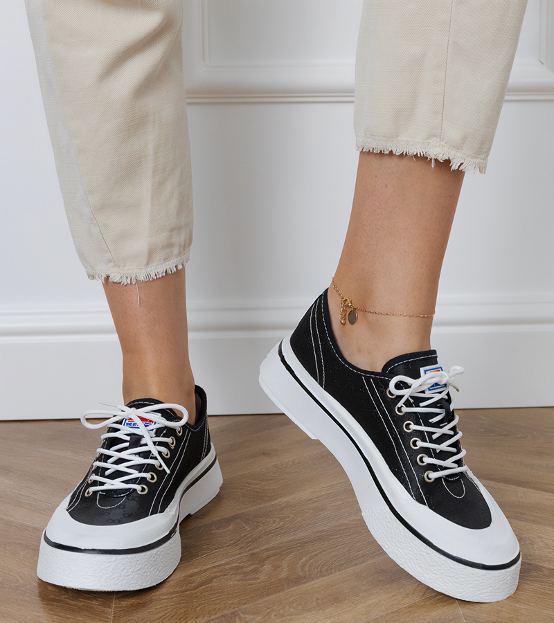 Gemre Adidași negri de damă cu platformă Greta