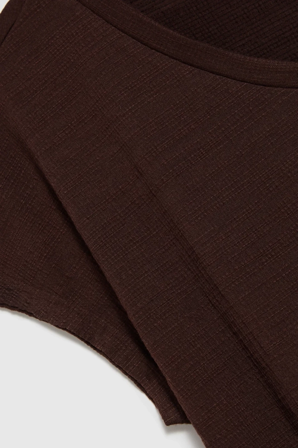 Marisse Brown V-Neck Blouse