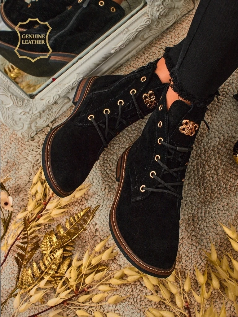 Resti Aurelia Romano Women&#039;s Suede Ankle Boots - Brown, with Fur