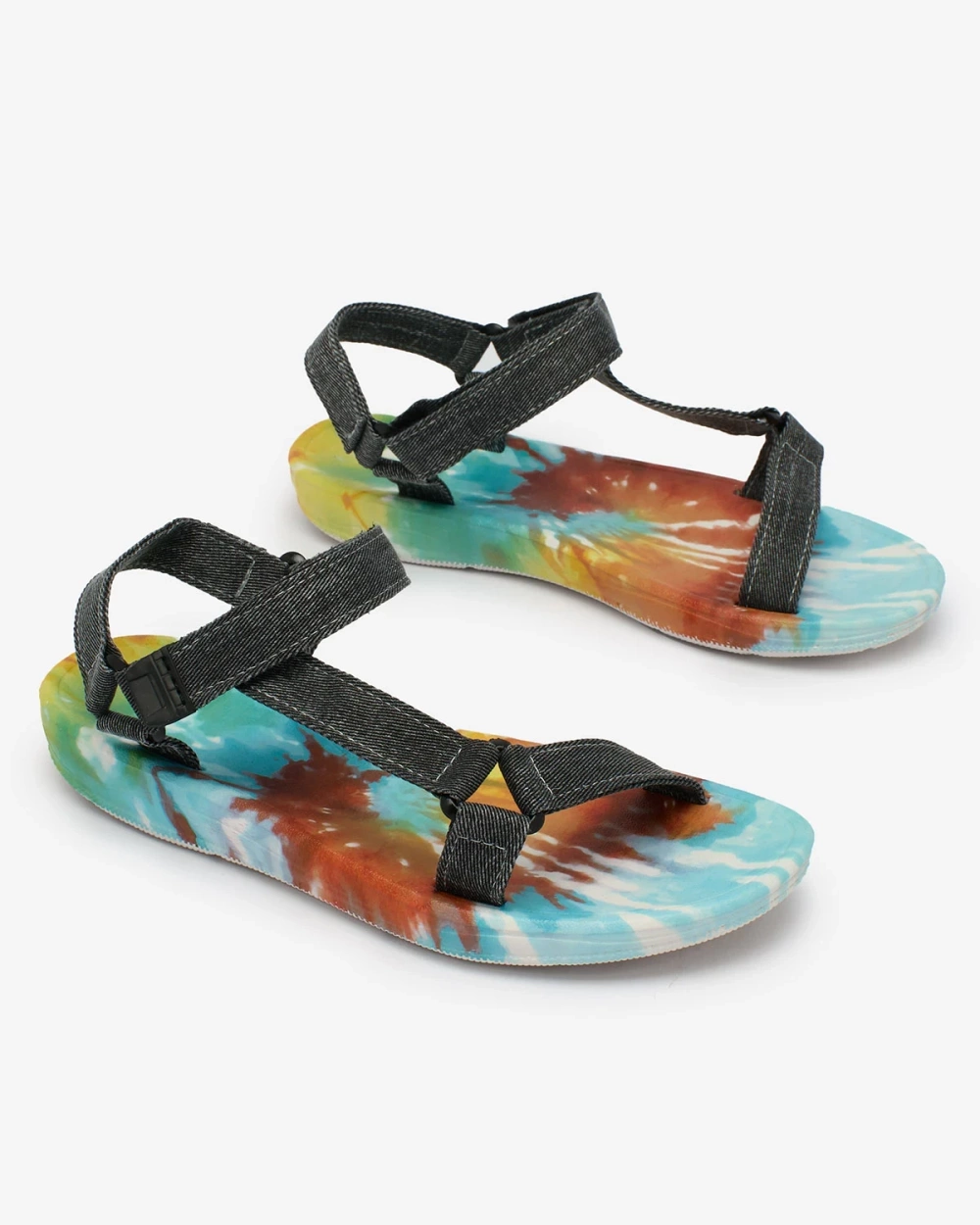 Resti Black women&#039;s sandals with colored sole Asottil