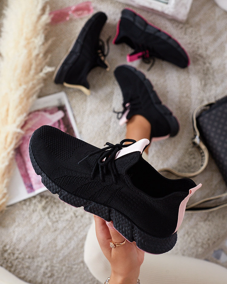 Resti Black and pink women&#039;s sports shoes Bommgi - Footwear