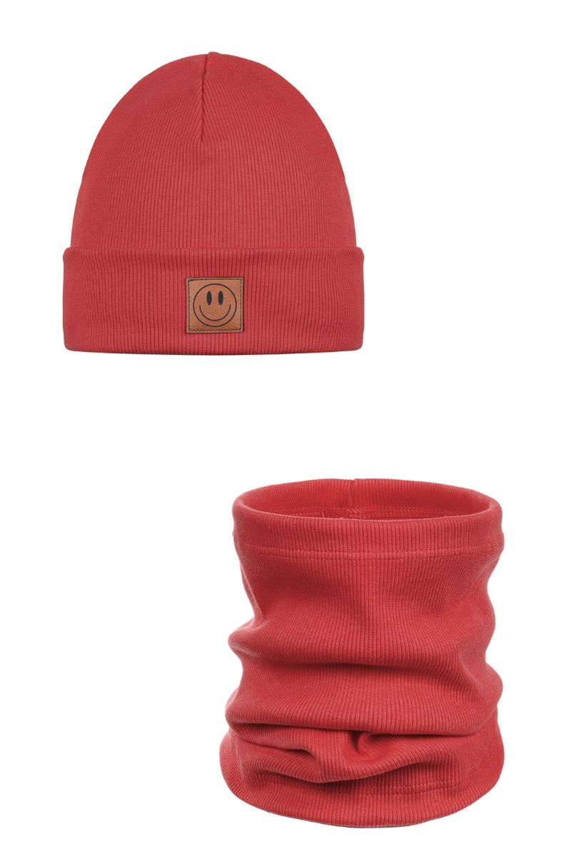 Dětský set čepice a nákrčník SMILE