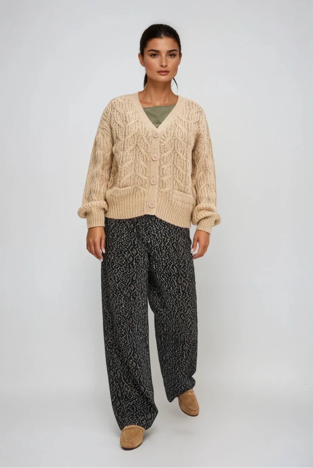 Marisse WOMEN'S SWEATER Z-SW-4808 BEIGE MEL