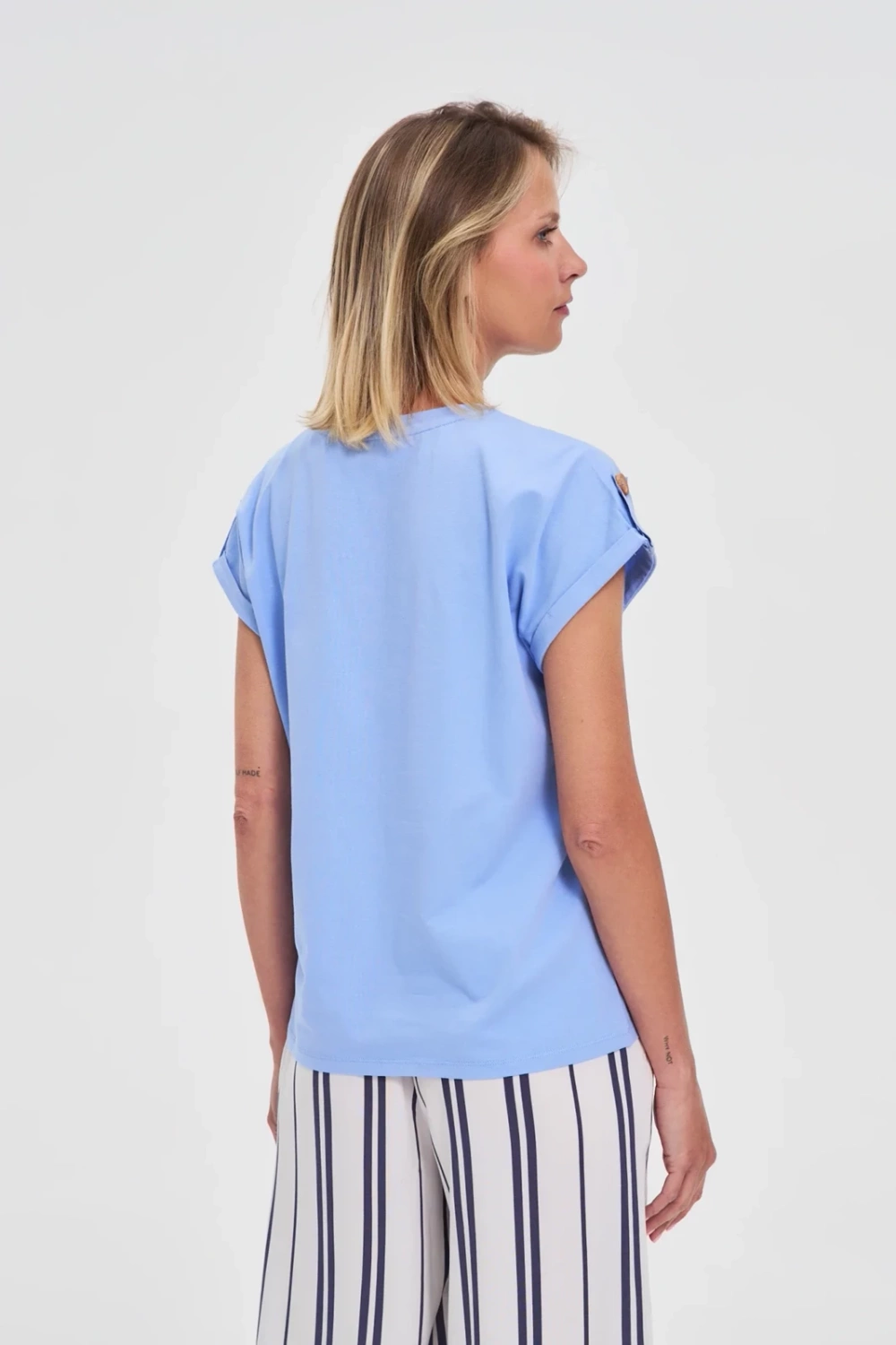 Marisse T-Shirt With A Pocket, Blue