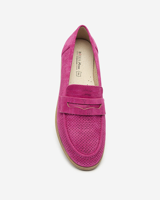 Resti Fuchsia openwork women&#039;s moccasins with shiny finish Idesa - Footwear