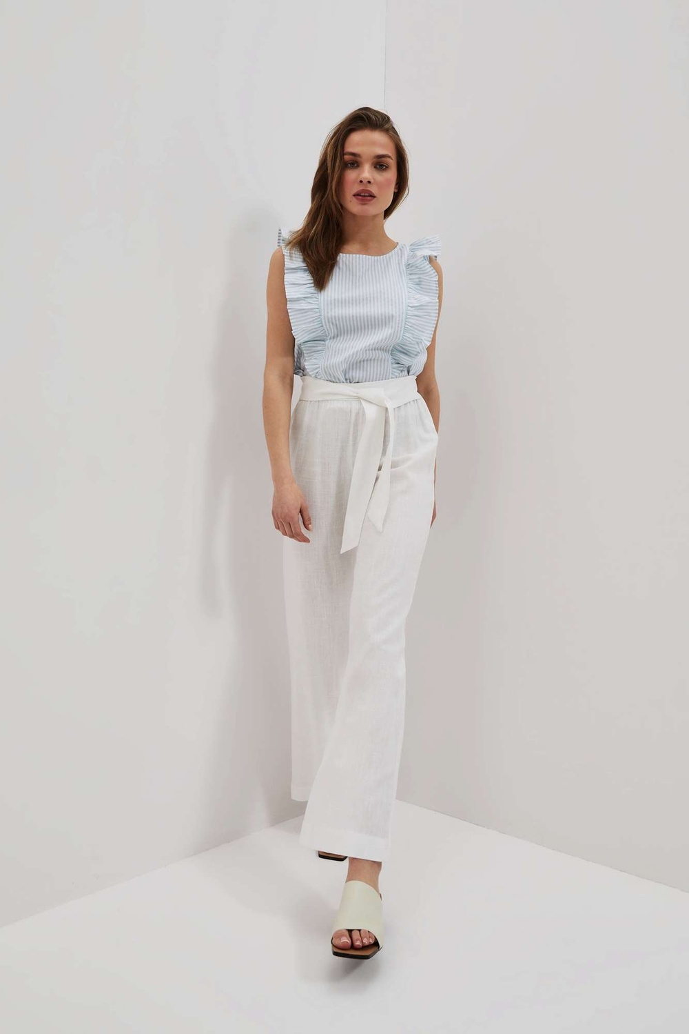 Marisse Women's Trousers L-Sp-4028 White