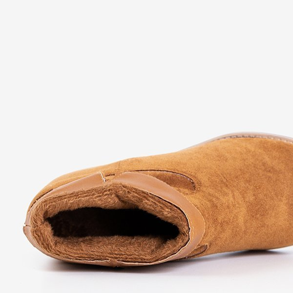 Resti Brown cowboy boots on a covered wedge Terband - Footwear