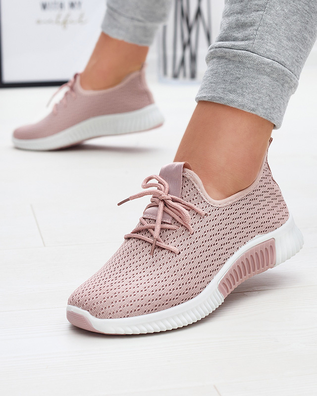 Resti Pink women&#039;s fabric sports shoes Vobbu- Footwear