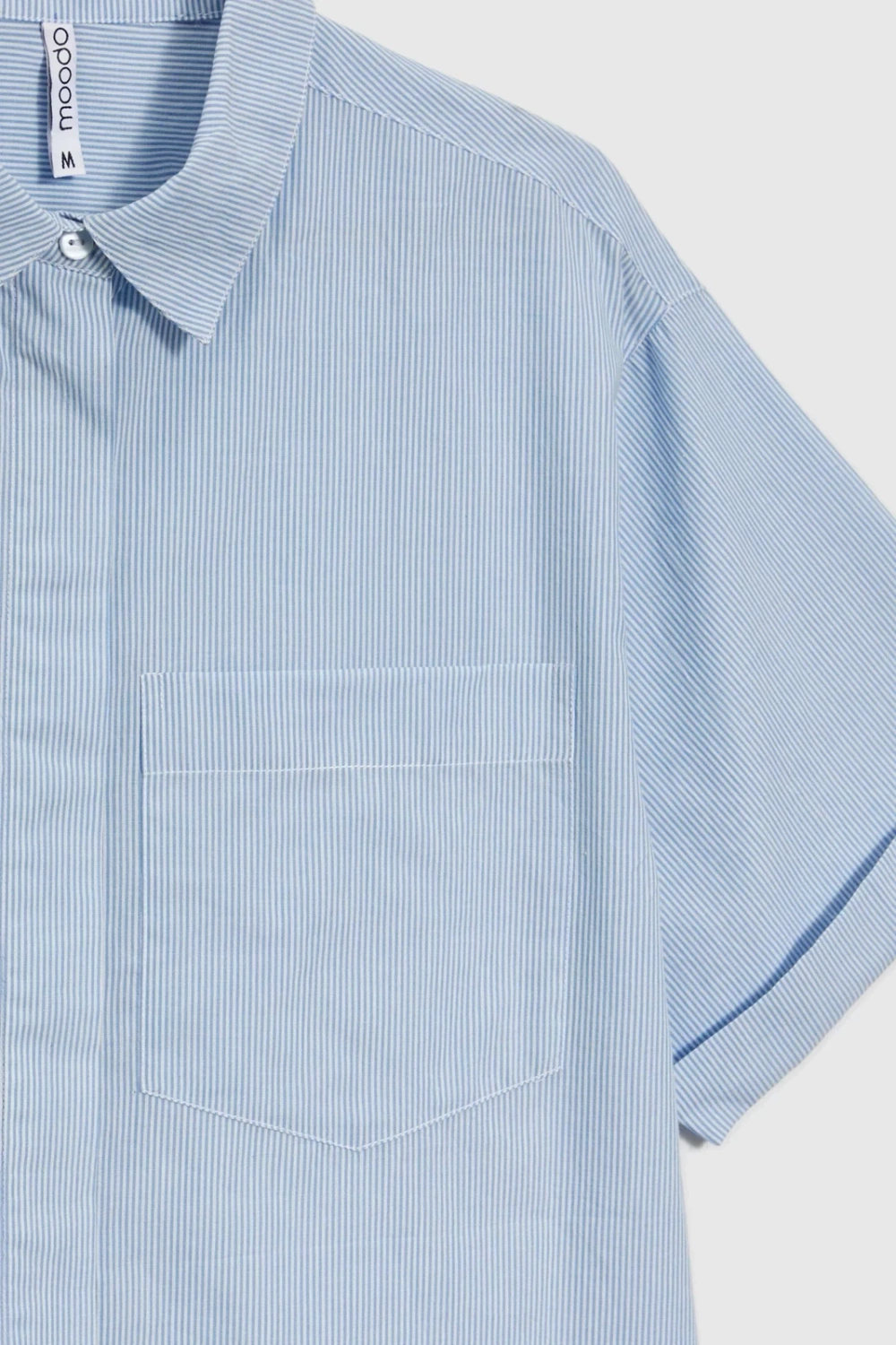 Marisse Light Blue Striped Cotton Shirt