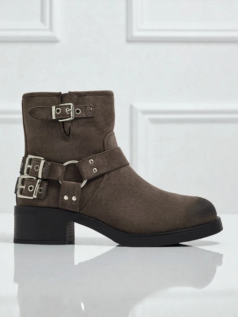 Дамски боти Resti Valtos от ековелур с катарами