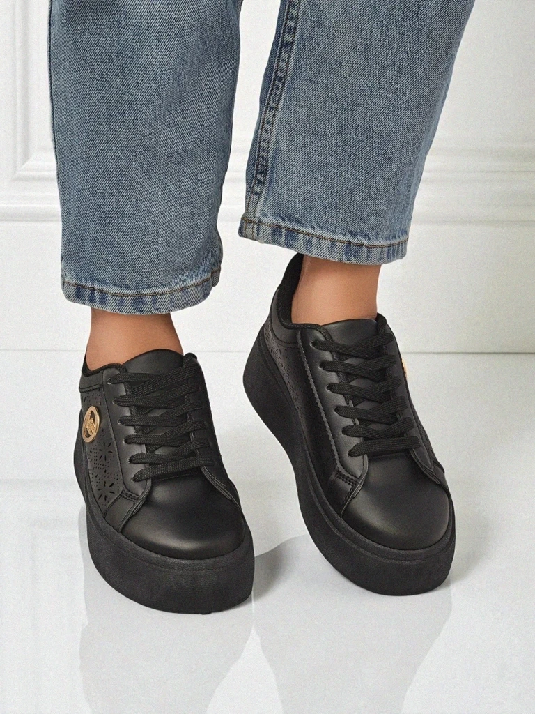 Resti Women&#039;s Perseida platform sneakers black eco-leather