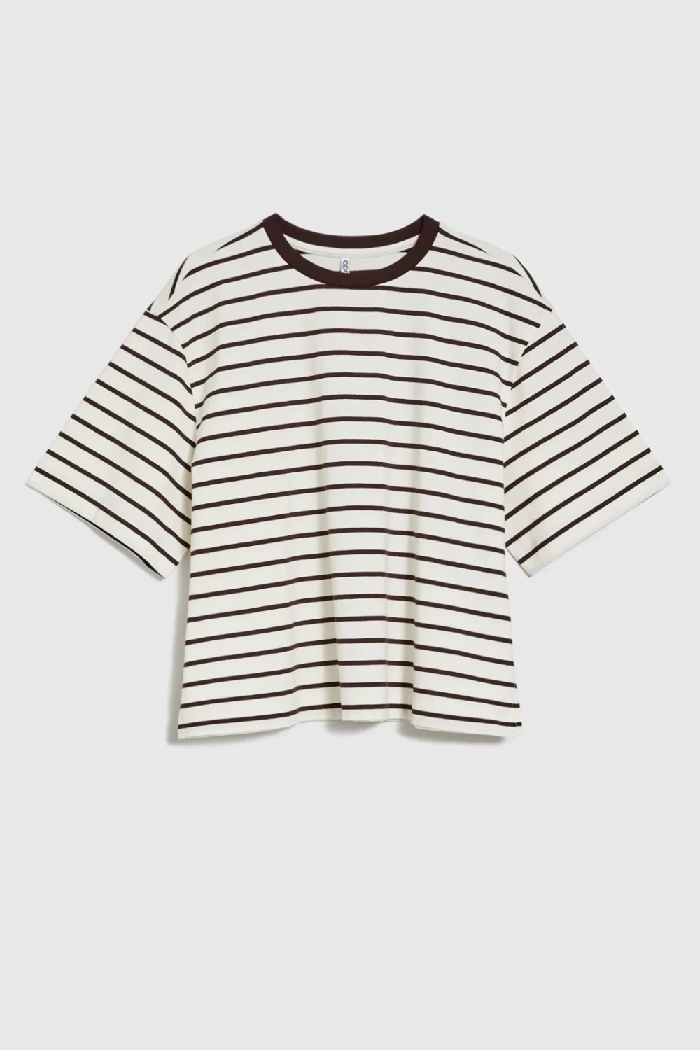 Marisse Brown Striped Oversize T-Shirt