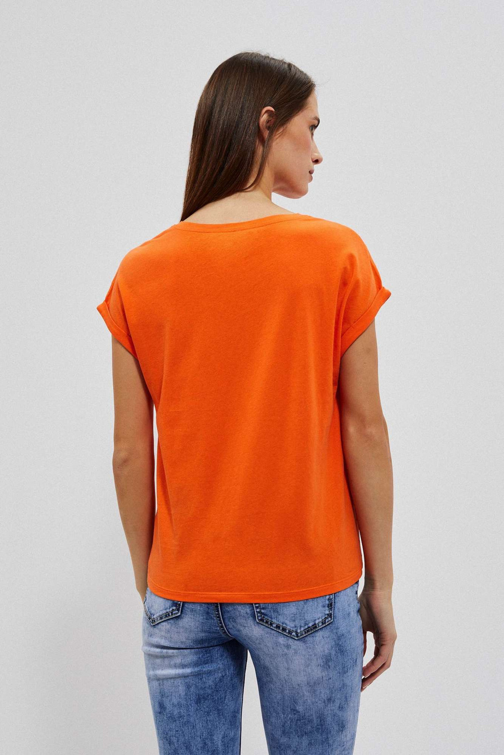 WOMEN'S T-SHIRT L-TS-4037 ORANGE