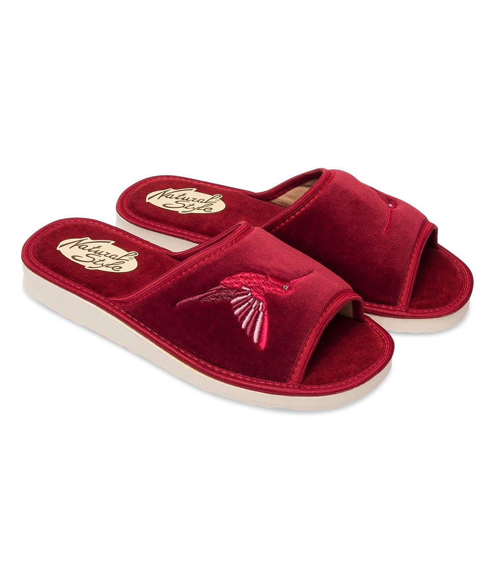 Dámske papuče Natural Style NS-037 burgundy