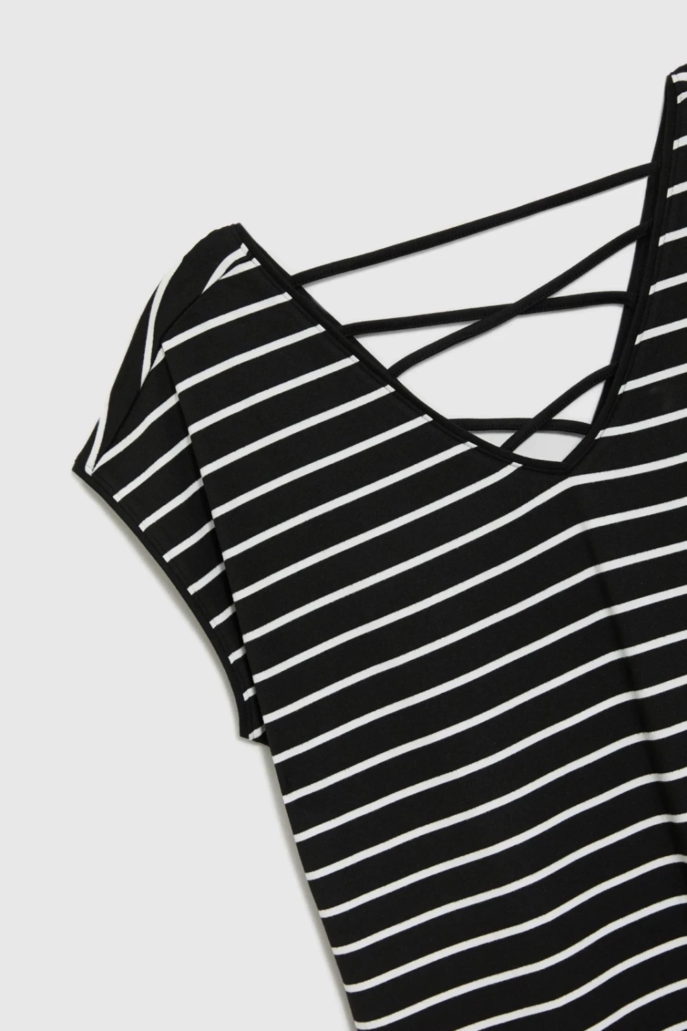 Marisse Black Striped Dress