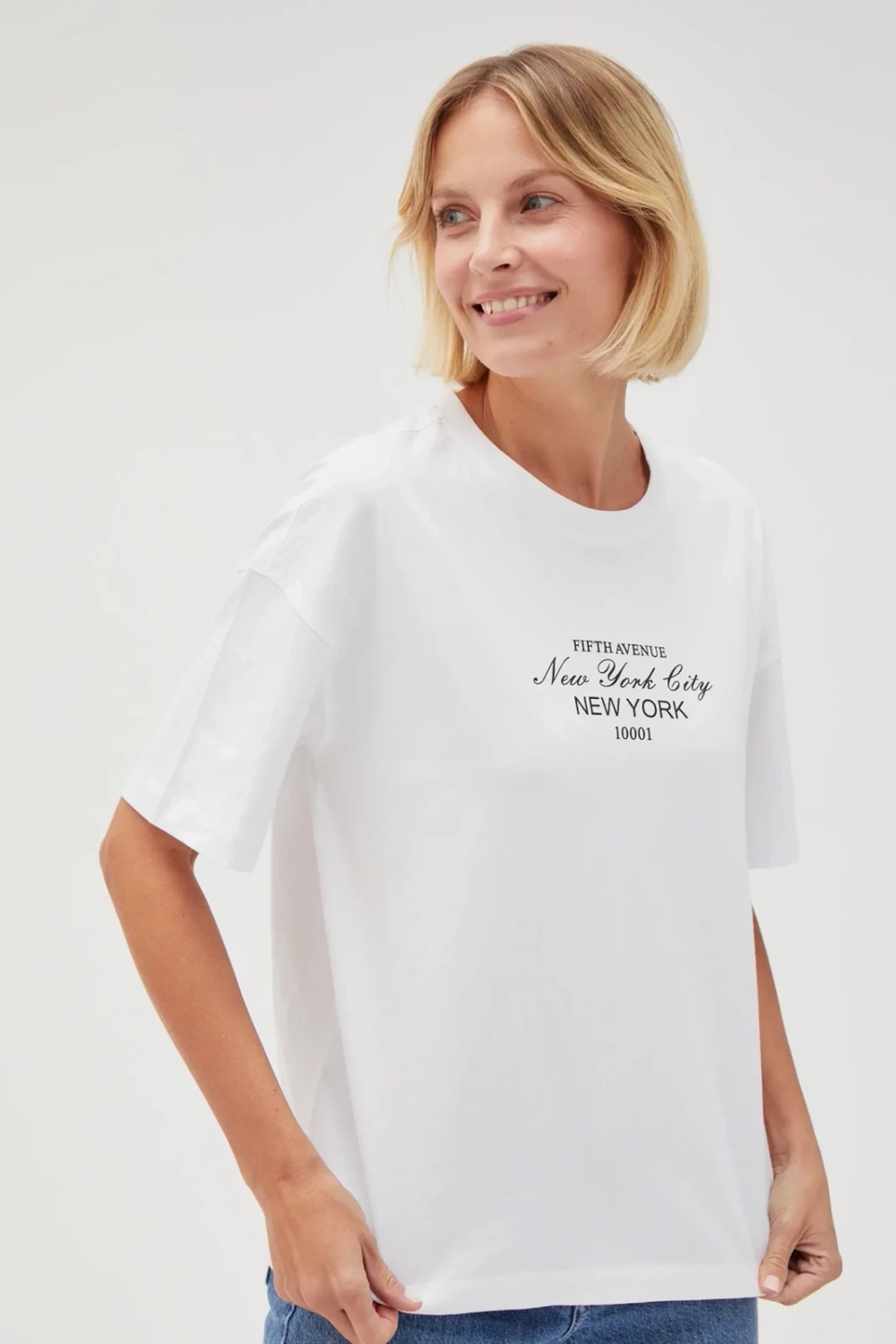 Marisse Women's T-Shirt L-Ts-4645 White