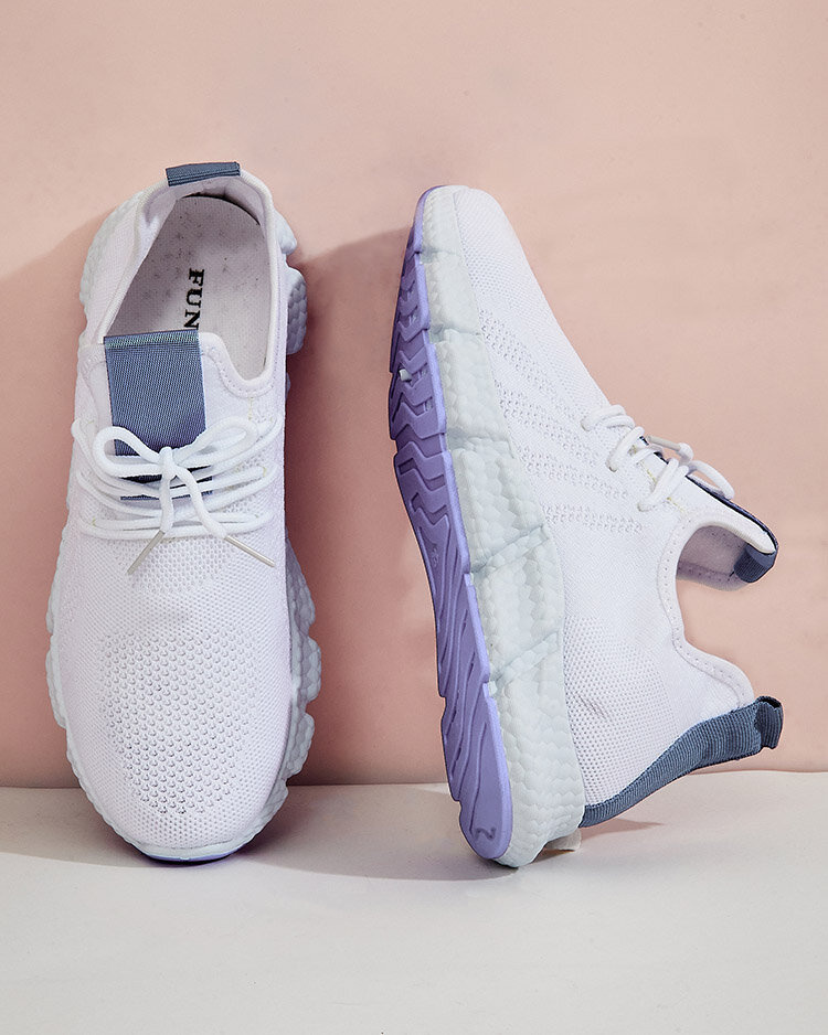 Resti White and blue Baym women&#039;s sports shoes - Footwear