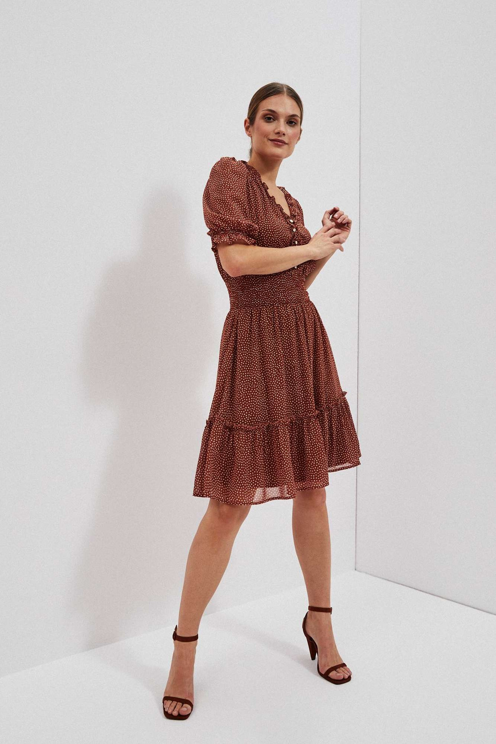 Marisse Women&#039;s Dress L-Su-4020 Brown