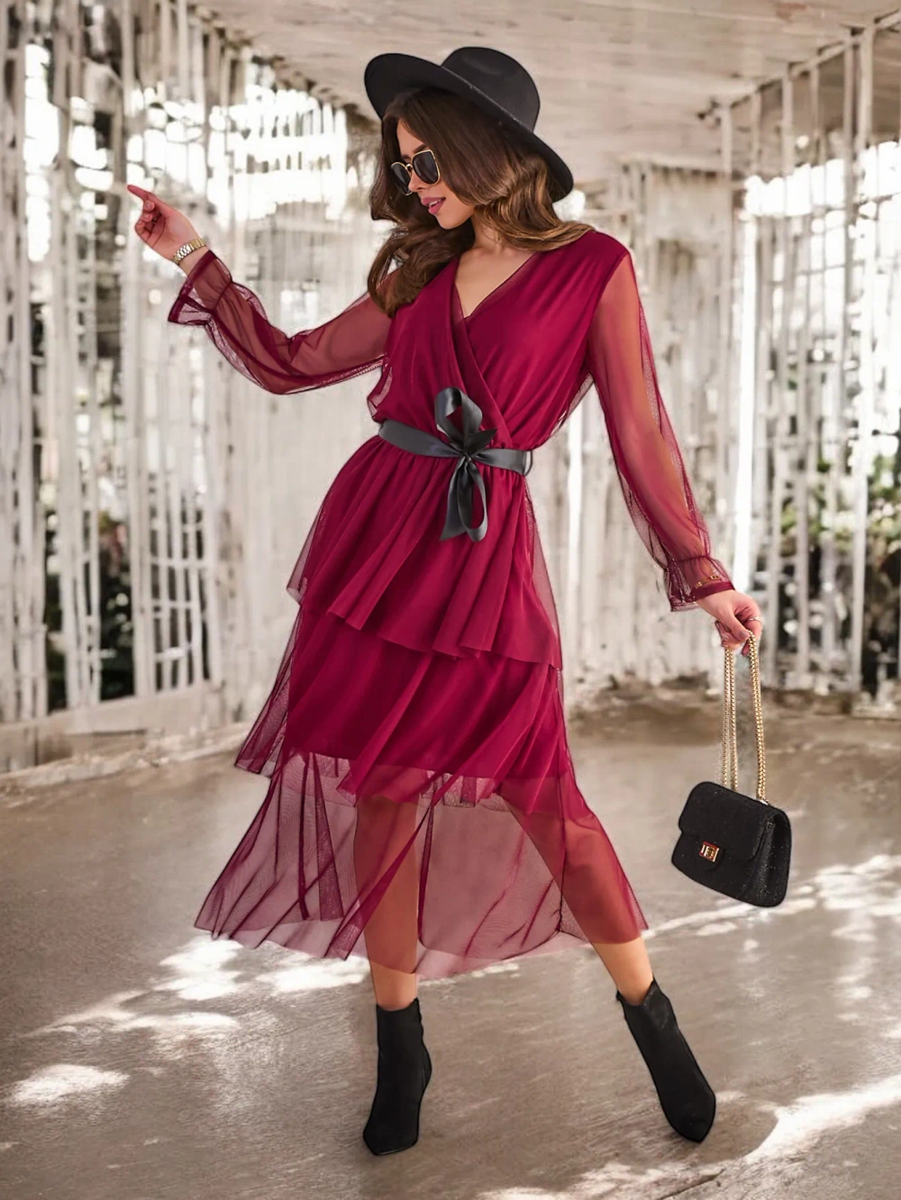 Resti Women's long dress with ruffles
