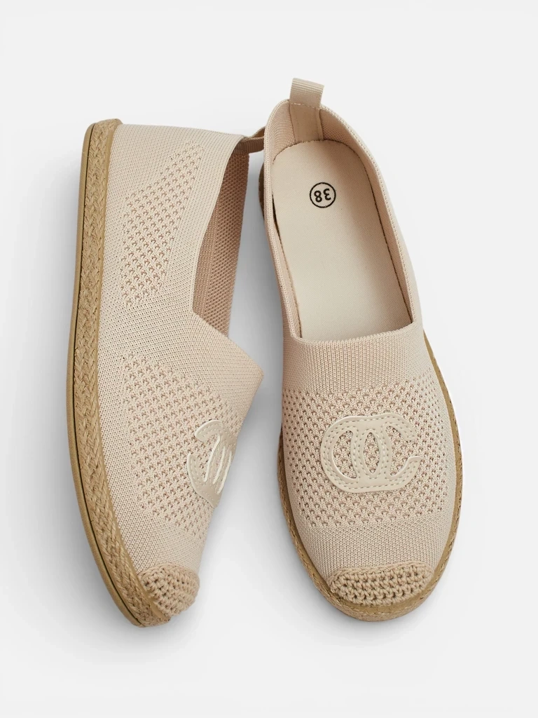 Dámske slip-on topánky s jutovou podrážkou