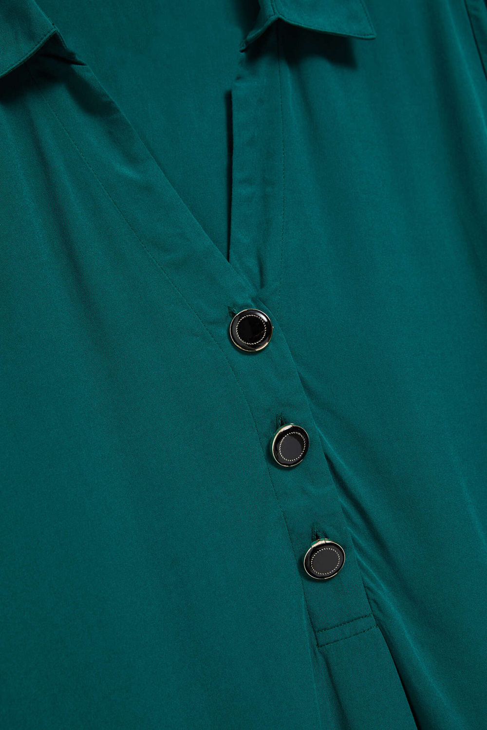 Marisse Emerald V-Neck Shirt