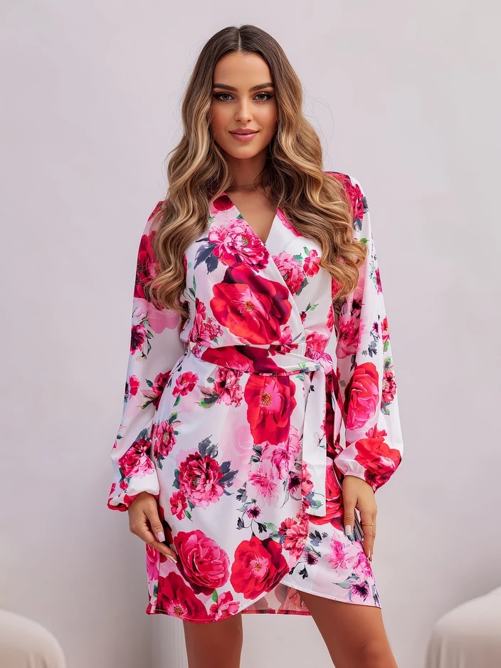 Resti Women's knee-length dress with floral pattern
