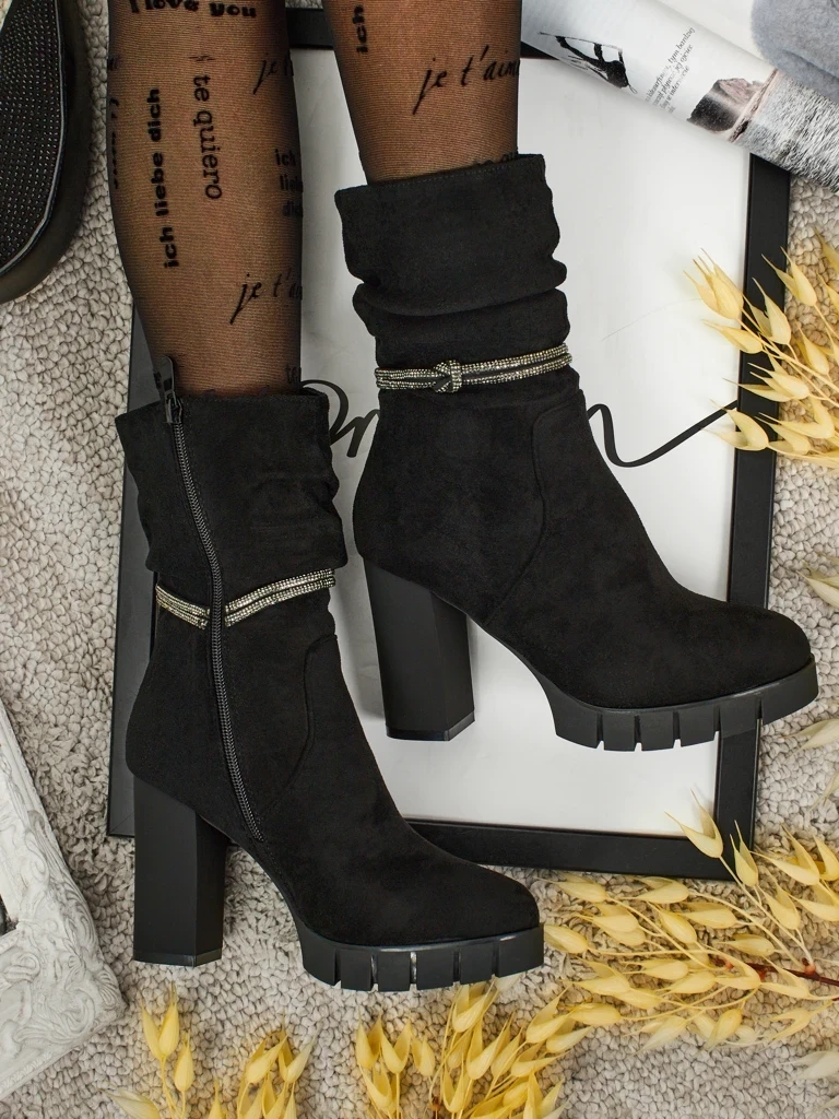 Resti Women's Eco Suede Heeled Ankle Boots RuneFlicker