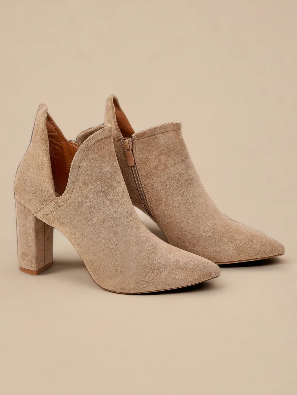 Resti Light brown boots with Alania cut - Footwear