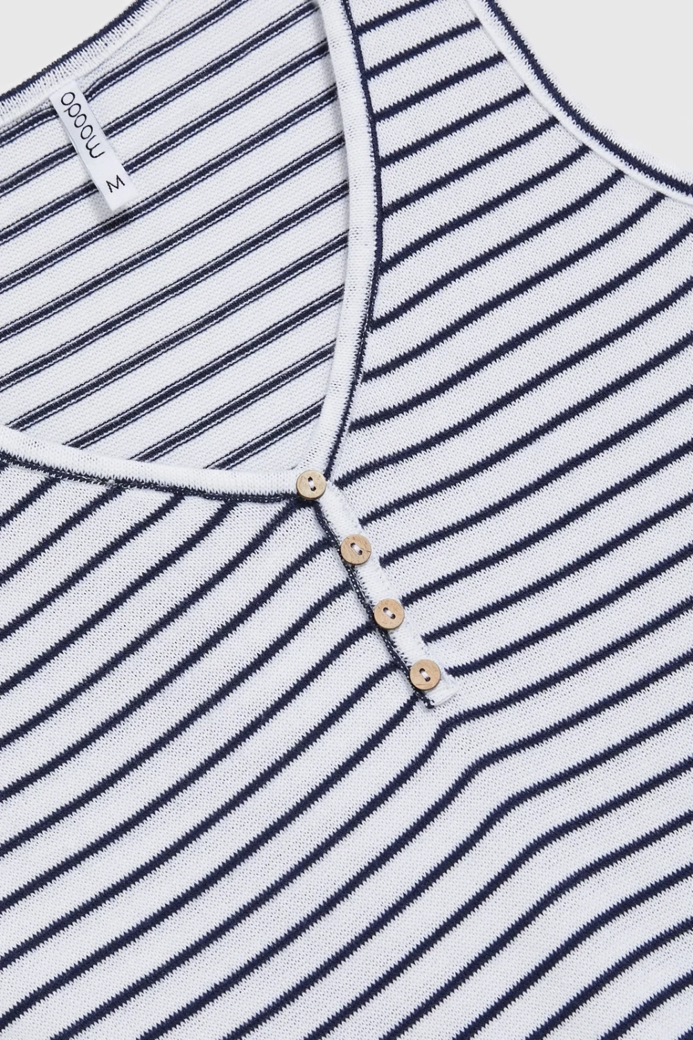 Marisse Women's T-Shirt L-Ts-4680 White_Navy