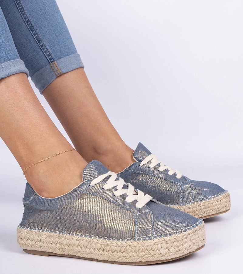 Gemre Espadrile albastre strălucitoare Werkato