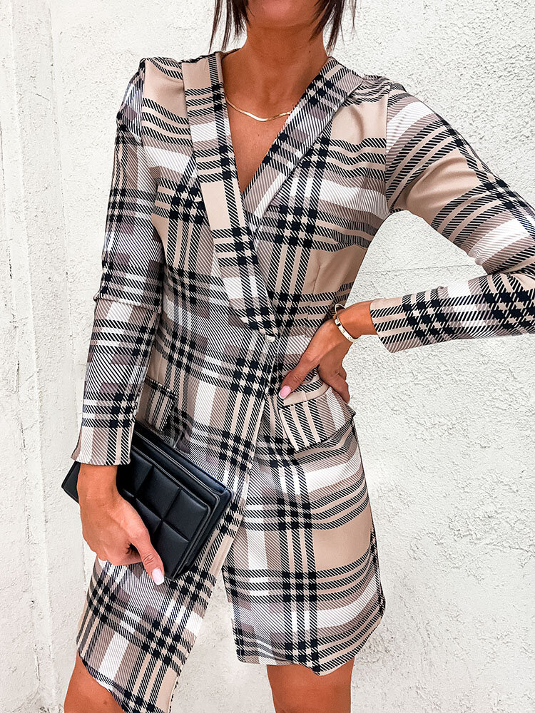 Resti Red womens checkered navy dress