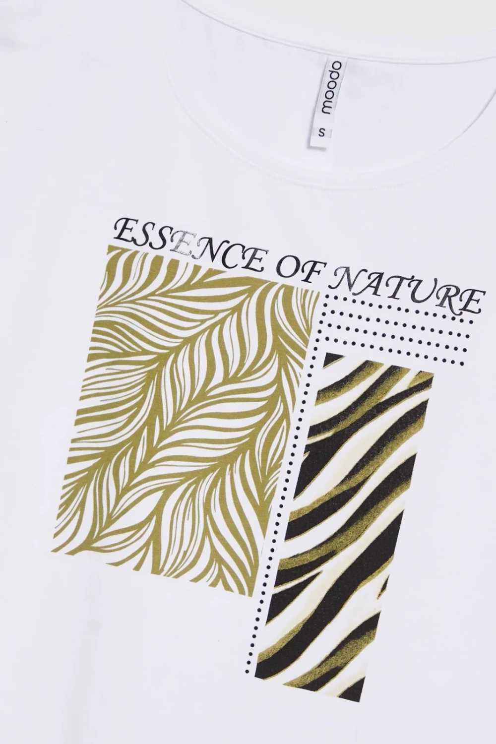 Marisse Cotton Blouse With Print, White