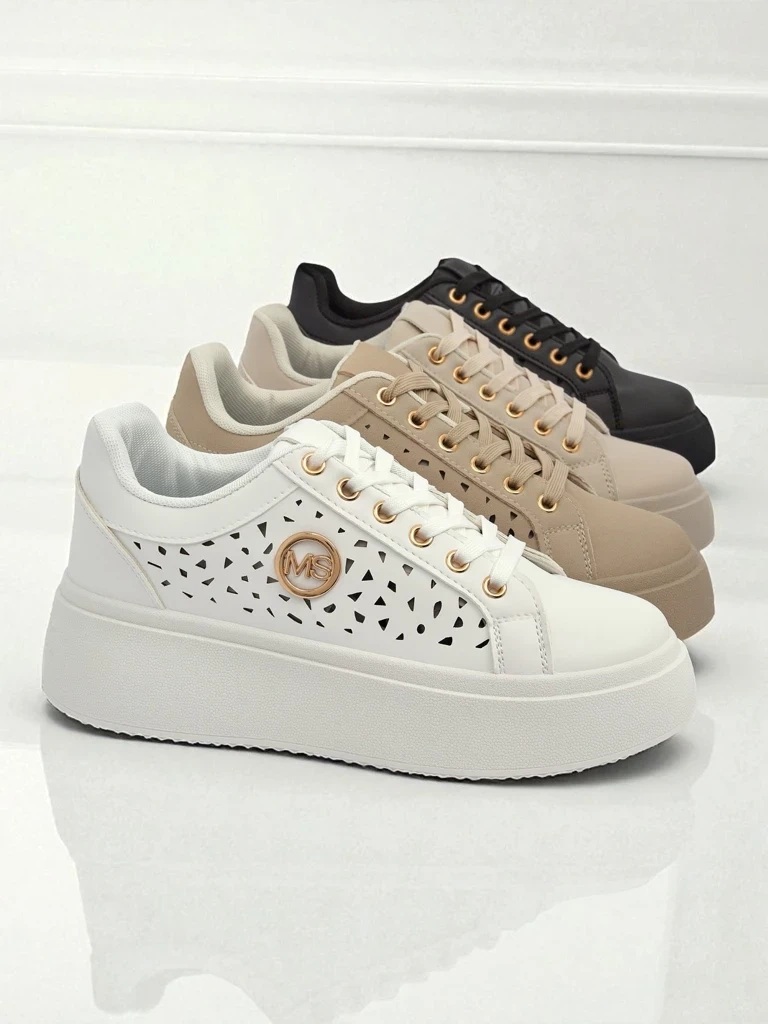 Resti Aurelia Bianca – White Platform Sneakers Ecru