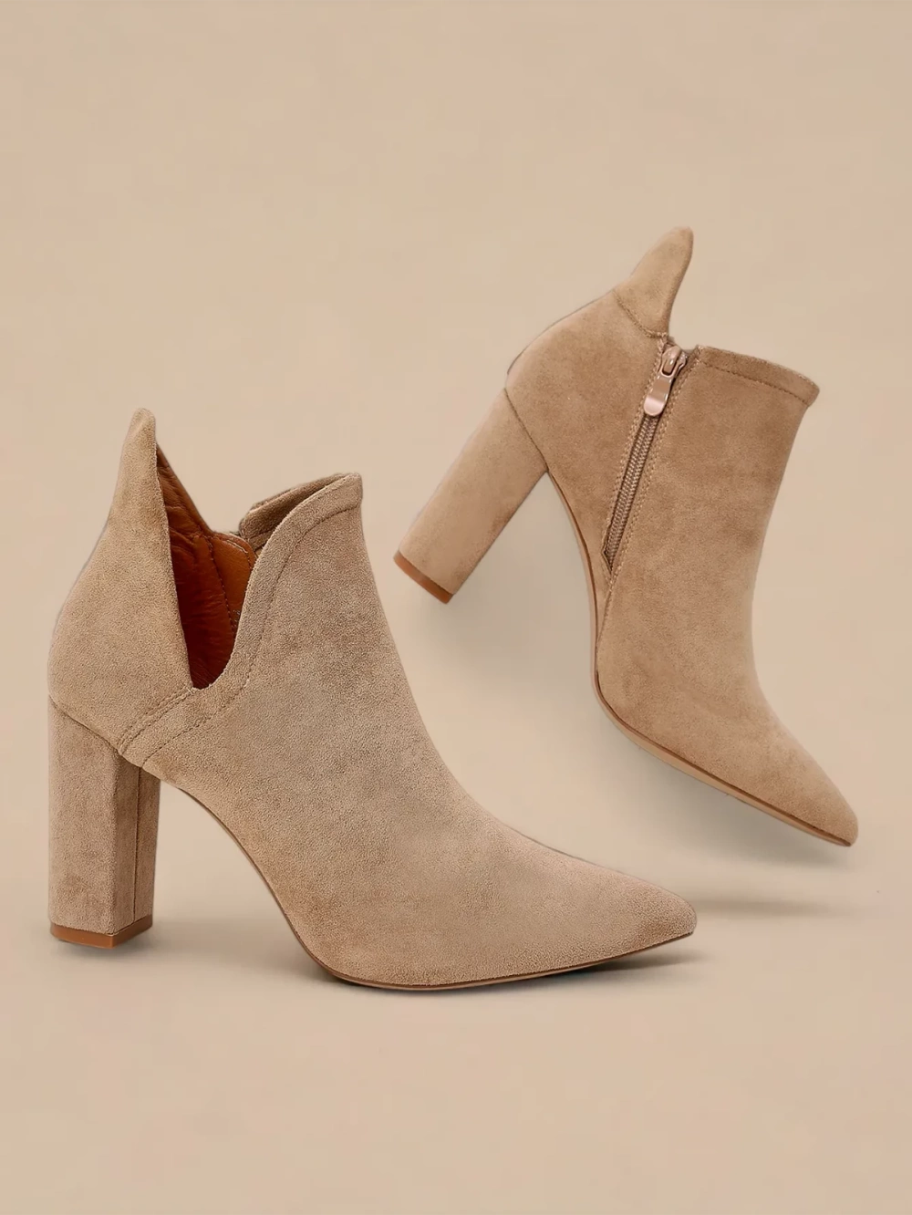 Resti Light brown boots with Alania cut - Footwear