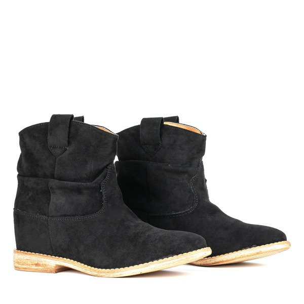 Resti Black boots a&#039;la cowgirls on a covered anchor Daressco - Footwear