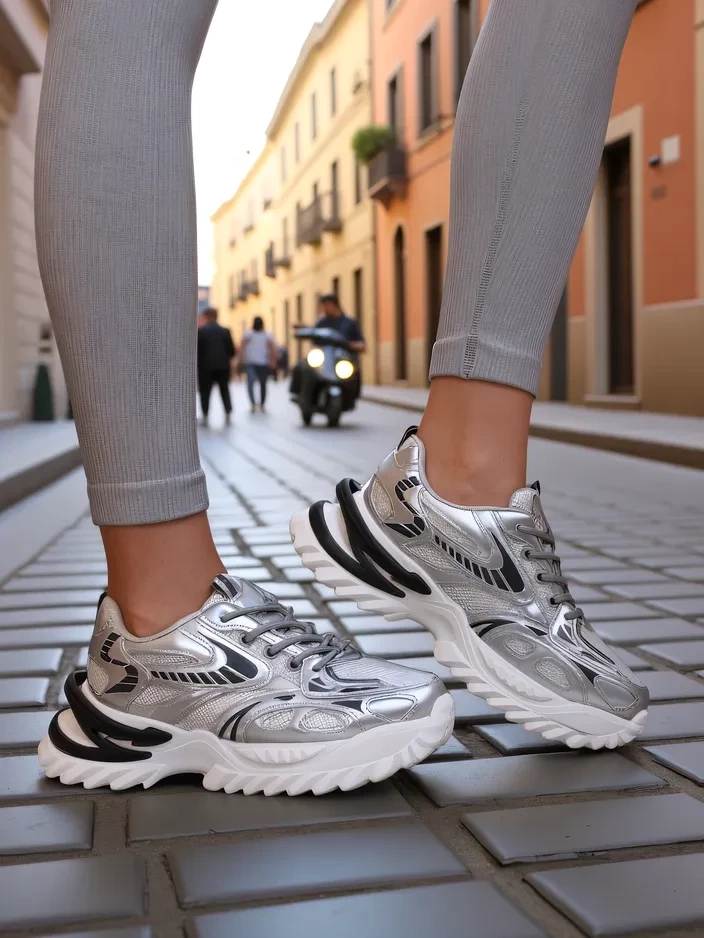 Resti Women's Lacquered Sneakers Leysi