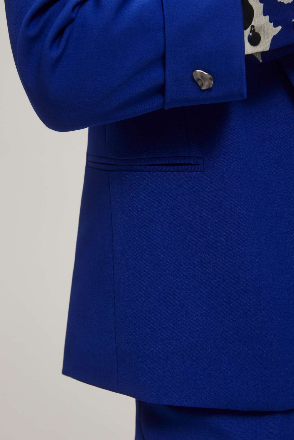 Marisse Smooth Jacket With 3/4 Sleeves, Blue