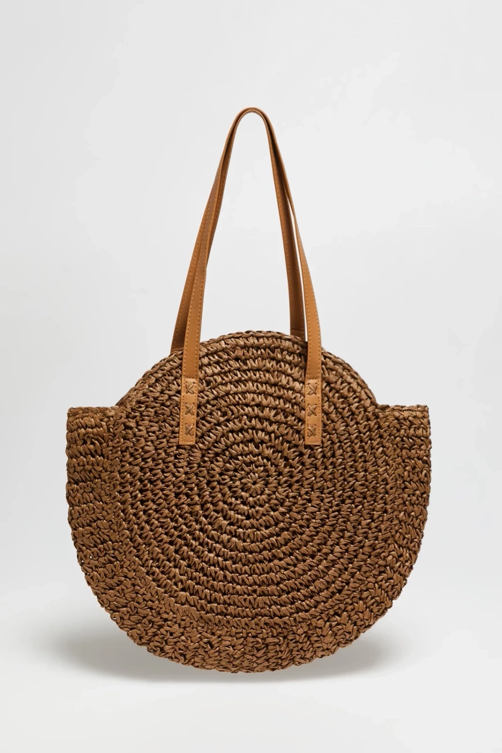 Marisse Round Brown Bag