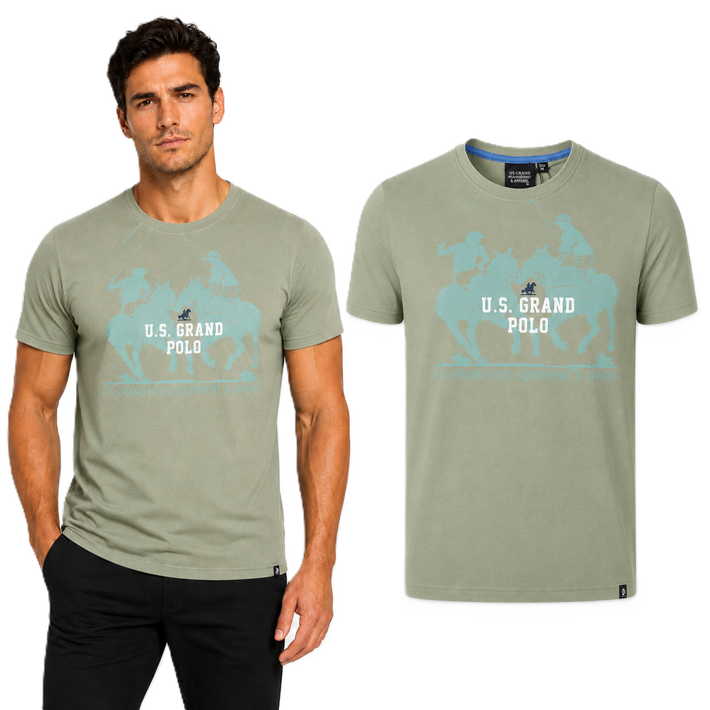Pánske tričko U.S. Grand Polo, zelené