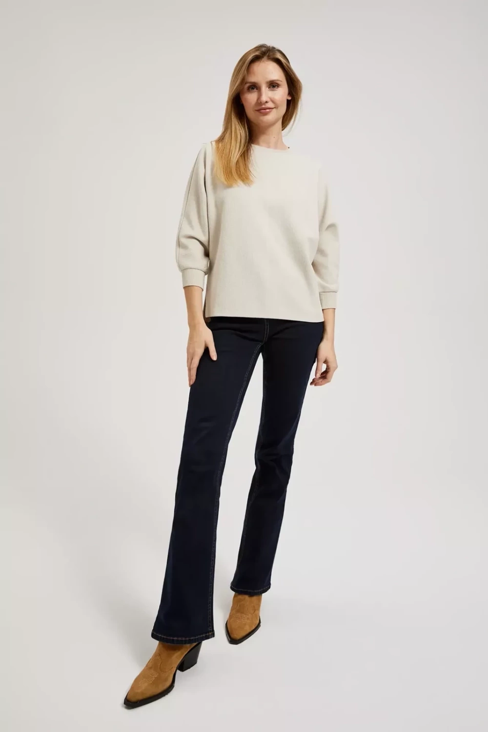 Marisse Women&#039;s Sweatshirt L-Bl-4306 L.Beige