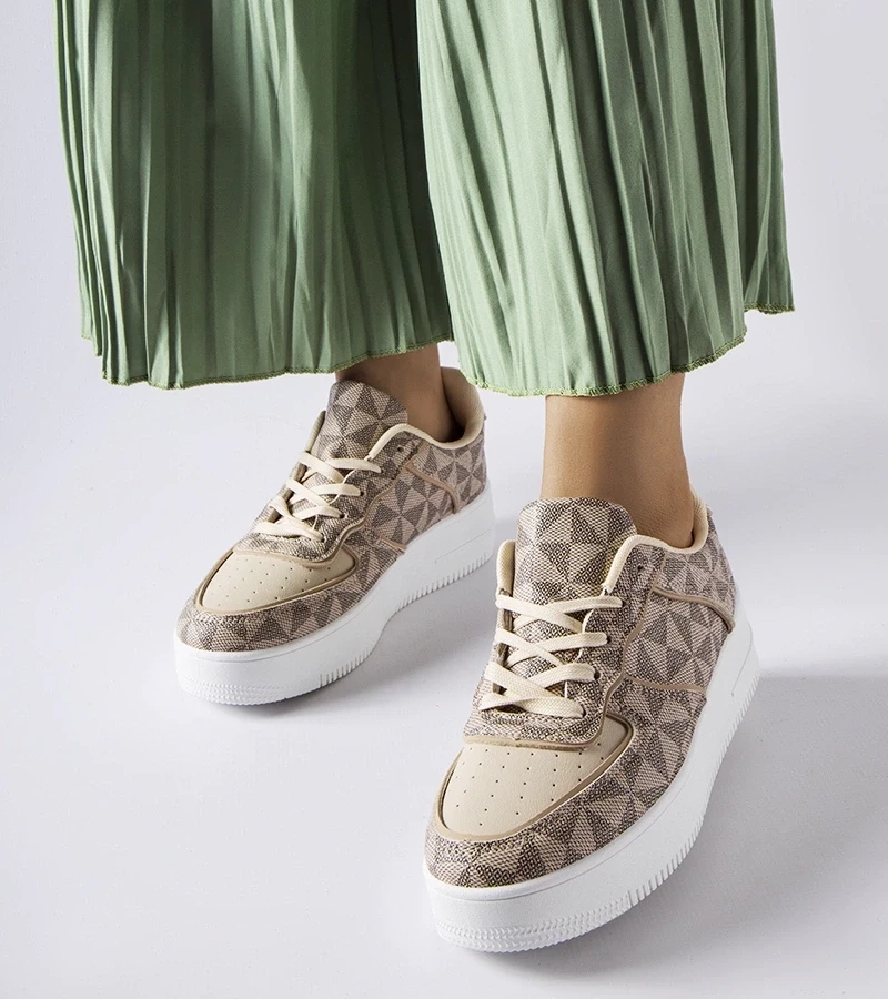 Gemre Adidași bej cu monogramă Sands