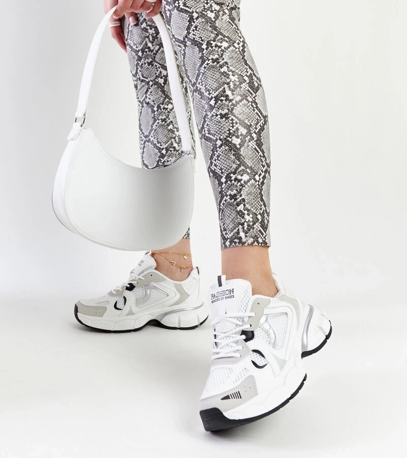 Gemre Sneakers albi cu talpa masivă Jakobine