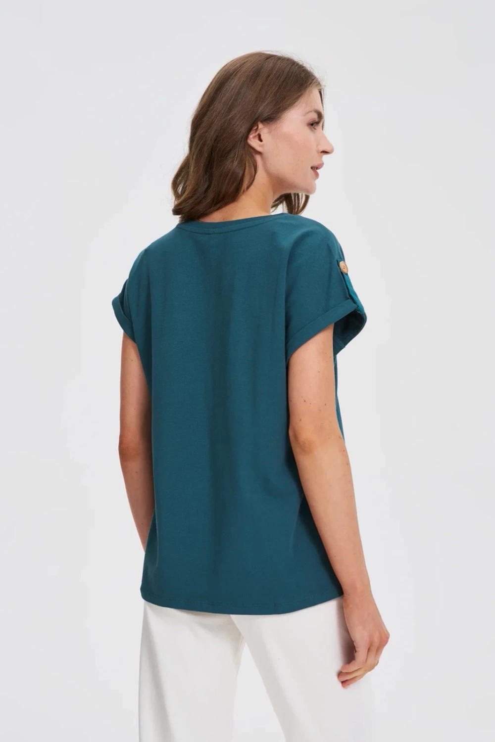 Marisse Dark Green T-Shirt With Pocket