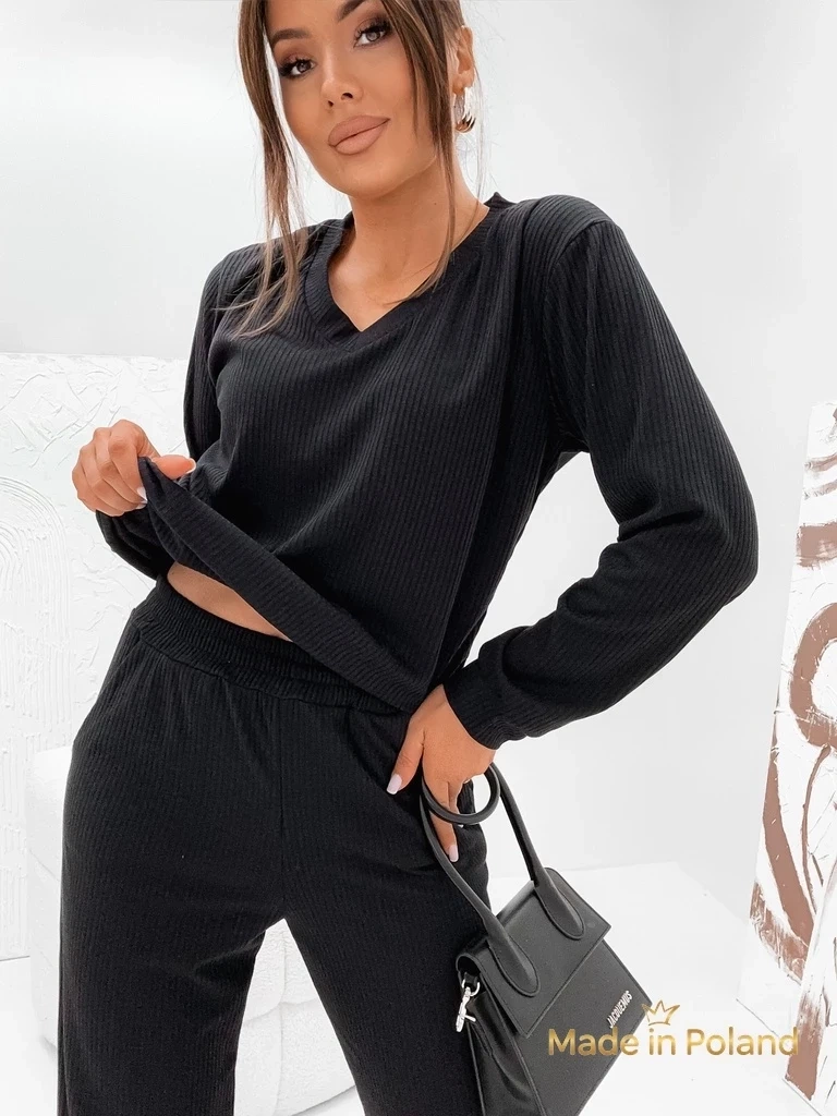 Resti Cotton Women's Knitted Sweater Set Shadow Line